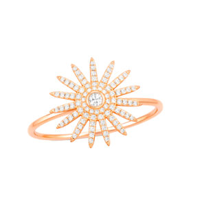 Bague Diamant Black Sun en Or 18 carats