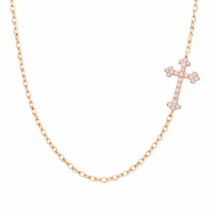 Cesere — Collier Croix Baroque Asymétrique
