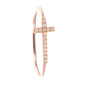 Sacha — Bague Croix Fine Diamants