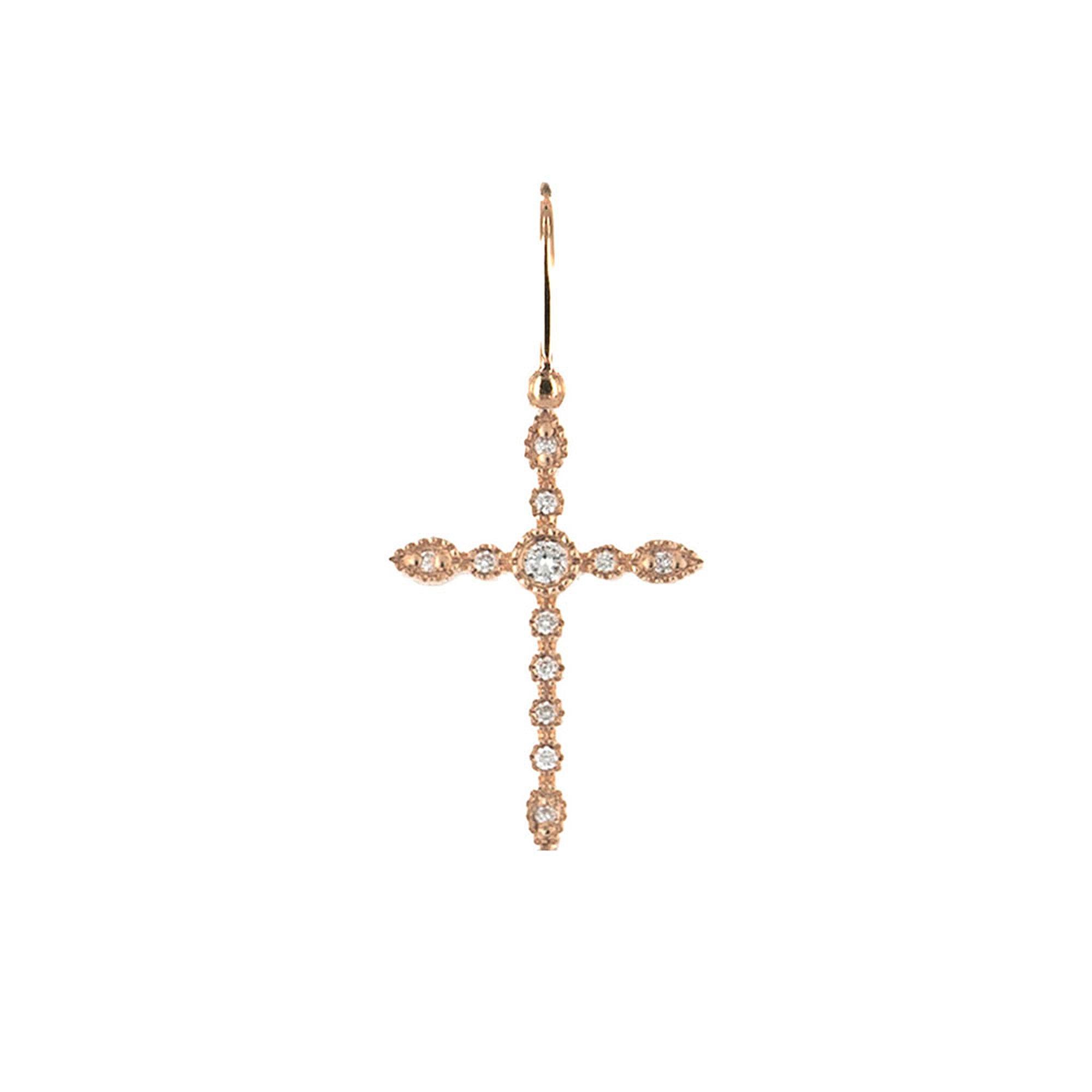 Alaya — Dormeuses Croix Lumineuse Diamants – Image 1