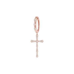 Avalon — Créoles Croix Divine Diamants