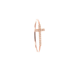 Sacha — Bague Croix Fine Diamants