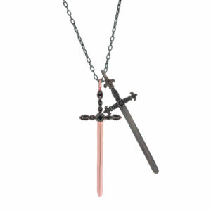 Jaeger — Collier Dagues Croisées Diamants