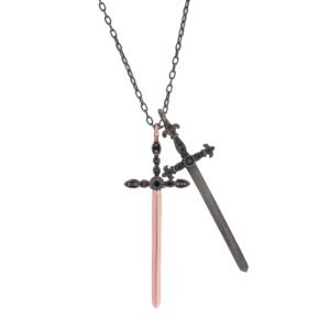 Jaeger — Collier Dagues Croisées Diamants
