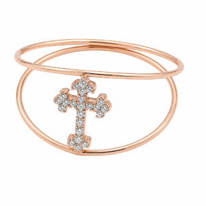 Kioja — Bague Petite Croix Baroque Diamants