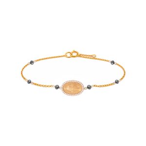 Miracle — Bracelet Madonne Iconique Diamants Noirs