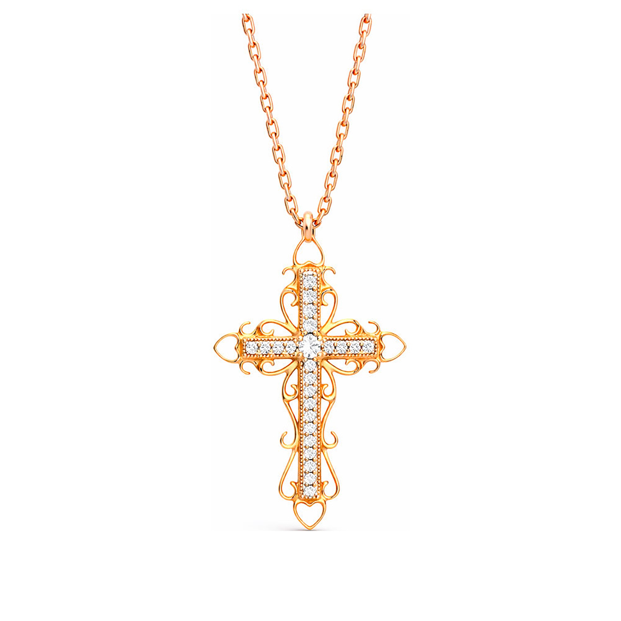 Verone — Collier Croix Délicieuse Diamants – Image 1
