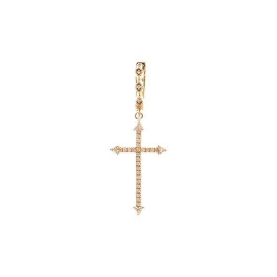 Alicia, créoles croix en or 18 carats et diamants