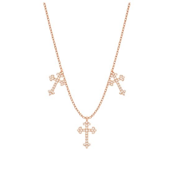 Kanite, trois croix croix en or 18 carats et diamants