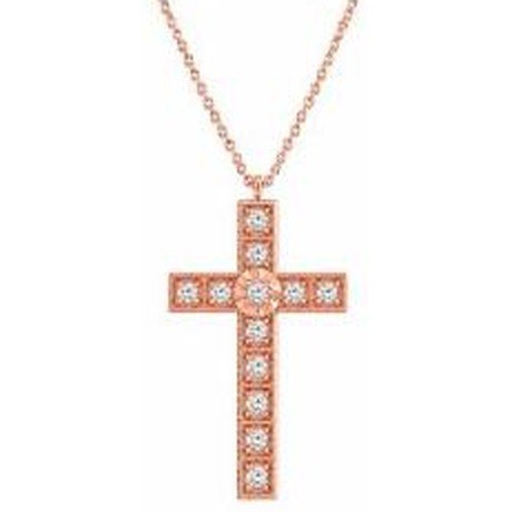 Alassio, collier croix rare diamants