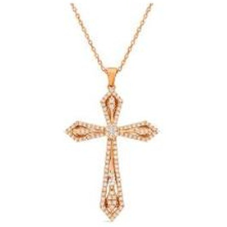 Calisto, collier croix attrayante diamants