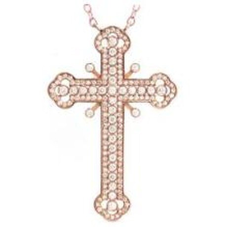 Rimini, collier croix apaisante diamants