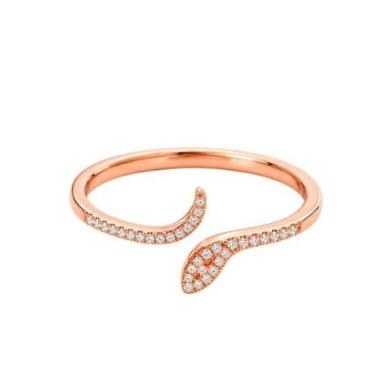 Desta, bague serpent minimaliste en or 18 carats