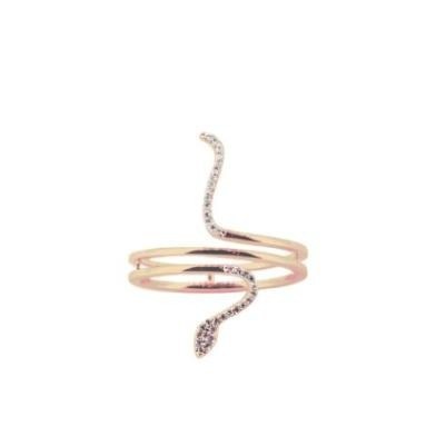Sergi, bague serpent trois tours en or 18 carats