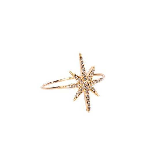 Stardust, bague étoile en or 18 carats et diamants