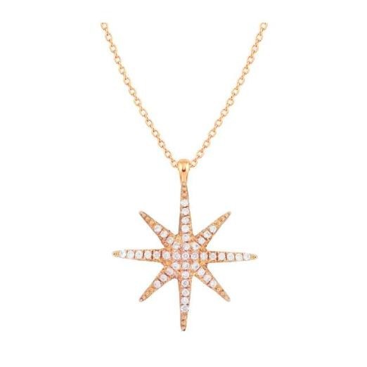 Stardust, collier étoile en or 18 carats et diamants